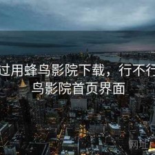 折腾过用蜂鸟影院下载，行不行，蜂鸟影院首页界面