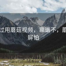 折腾过用蘑菇视频，靠谱不，蘑菇视屏怕