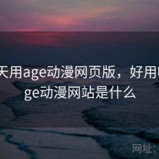 这几天用age动漫网页版，好用吗，age动漫网站是什么