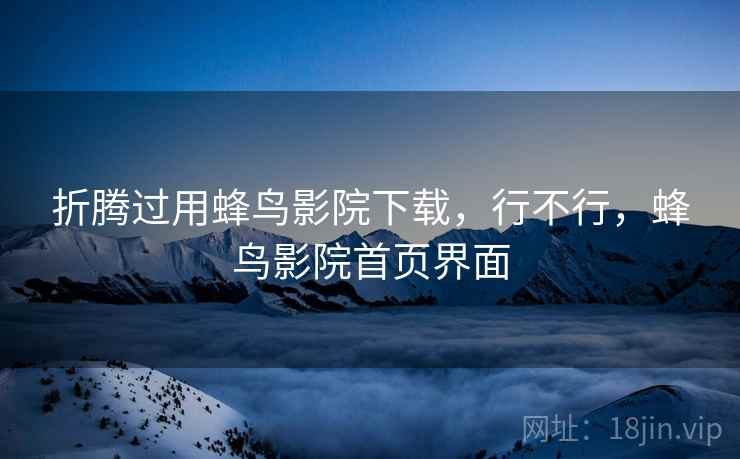 折腾过用蜂鸟影院下载，行不行，蜂鸟影院首页界面  第2张